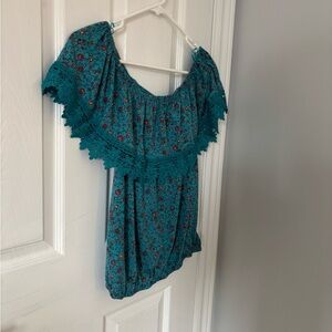 Floral Teal Women's Top